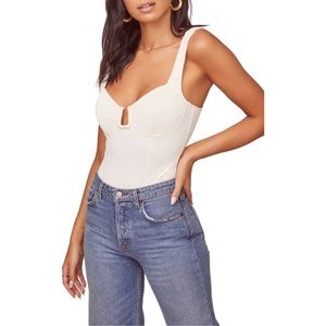 NWOT ASTR The Label Aria Ribbed Bodysuit Suit XS